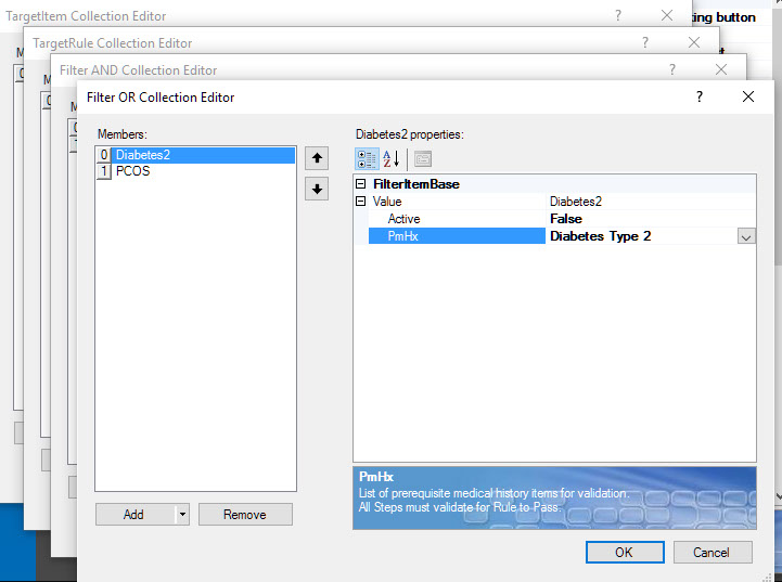 diabetes added to filter